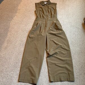Athleta Olive Green Sleeveless Jumpsuit